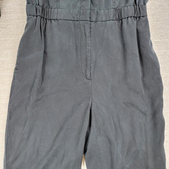 Banana Republic Utility Jogger Jumpsuit Womens 8 Tall Black Tencel Long Sleeve - Picture 14 of 16